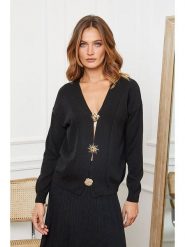 Joséfine Kardigan "Alabess" w kolorze czarnym rozmiar: M. Czarne kardigany damskie Joséfine, m, bez wzorów. Za 262.91 zł.