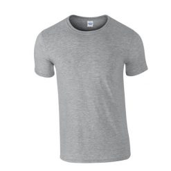 Koszulka Unisex Dla Dorosłych Z Miękkiej Bawełny. Szare bluzki damskie GILDAN, l, bez wzorów, z bawełny, bez kołnierzyka, bez ramiączek. Za 45.99 zł.