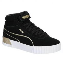 Buty do chodzenia damskie Puma Carina Mid SD Metal V2. Czarne obuwie sportowe casual damskie Puma, z materiału, trekkingowe. Za 357.00 zł.