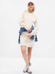 Gap Sukienka codzienna 729748-04 Écru Regular Fit. Sukienki damskie GAP, bez wzorów, z bawełny, bez ramiączek. Za 189.99 zł.
