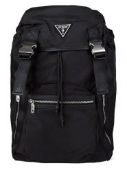 Guess Plecak w kolorze czarnym - 28 x 48 x 18 cm rozmiar: onesize. Czarne plecaki Guess, z aplikacjami, z materiału. Za 379.95 zł.