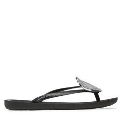 Japonki Ipanema. Czarne klapki damskie Ipanema, bez wzorów, bez obcasa, bez zapięcia. Za 109.99 zł.