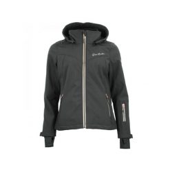 Kurtka damska Peak Mountain Softshell Amaleoff. Czarne kurtki sportowe damskie Peak Mountain, bez wzorów, z softshellu. W wyprzedaży za 295.00 zł.