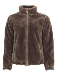 Peak Mountain Kurtka polarowa "Arendel" w kolorze brązowym rozmiar: S. Brązowe kurtki damskie Peak Mountain, s, bez wzorów, z polaru, bez kaptura. Za 209.82 zł.