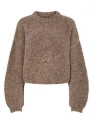 Pieces Sweter w kolorze beżowym rozmiar: XS. Brązowe swetry klasyczne damskie Pieces, xs, bez kołnierzyka. Za 158.10 zł.