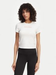 Calvin Klein T-Shirt LVGWS6K240 Biały Regular Fit. Białe t-shirty damskie Calvin Klein, l, bez wzorów, z bawełny, bez kołnierzyka. Za 169.99 zł.