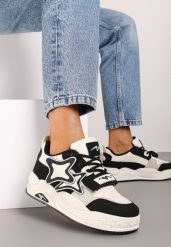 Beżowo-Czarne Sneakersy na Platformie z Grubymi Sznurowadłami i Zapięciem na Rzep Arlaia. Brązowe obuwie sportowe damskie Renee, z materiału, bez zapięcia. Za 89.99 zł.