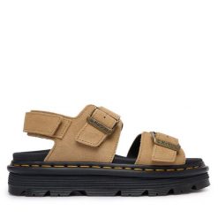 Sandały Dr. Martens. Brązowe sandały damskie Dr Martens, bez wzorów, bez obcasa, na płaskiej podeszwie, bez zapięcia. Za 543.99 zł.