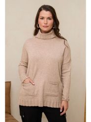 Curvy Lady Golf w kolorze jasnobrązowym rozmiar: 44/46. Brązowe golfy damskie Curvy Lady, bez wzorów, bez ramiączek. Za 127.35 zł.
