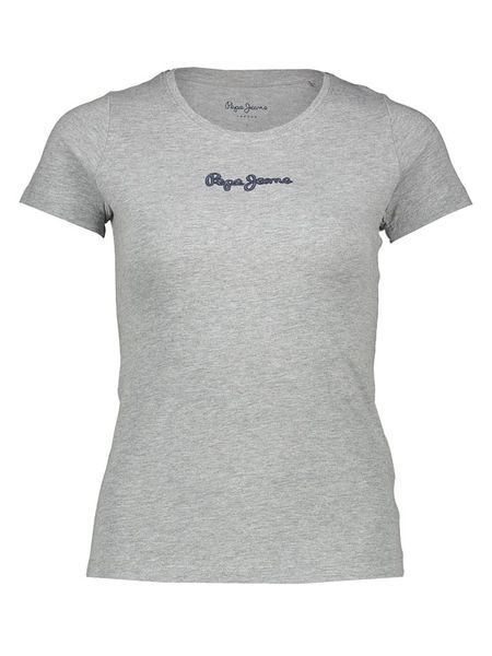 Pepe Jeans Koszulka w kolorze szarym rozmiar: S. Szare bluzki damskie Pepe Jeans, s, bez wzorów, z bawełny, bez kołnierzyka, bez ramiączek. Za 58.45 zł.