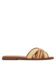 TWINSET Klapki 251TGT020 Brązowy. Brązowe klapki damskie Twinset, bez wzorów, z tworzywa sztucznego, bez obcasa, bez zapięcia. Za 479.99 zł.