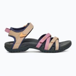 TEVA Sandały turystyczne damskie W'S Tirra root light multi-36. Czerwone sandały damskie Teva, bez wzorów, z materiału, bez obcasa, bez zapięcia. Za 209.90 zł.