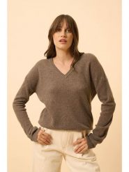 Just Cashmere Kaszmirowy sweter "Capucine" w kolorze brązowym rozmiar: XXL. Brązowe swetry klasyczne damskie Just Cashmere, xxl, z kaszmiru, bez kołnierzyka. Za 259.13 zł.