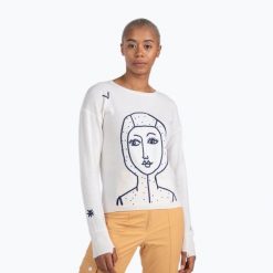 Sweter damski Rossignol Jcc Lina Pull. Białe swetry klasyczne damskie Rossignol, bez kołnierzyka. Za 869.99 zł.
