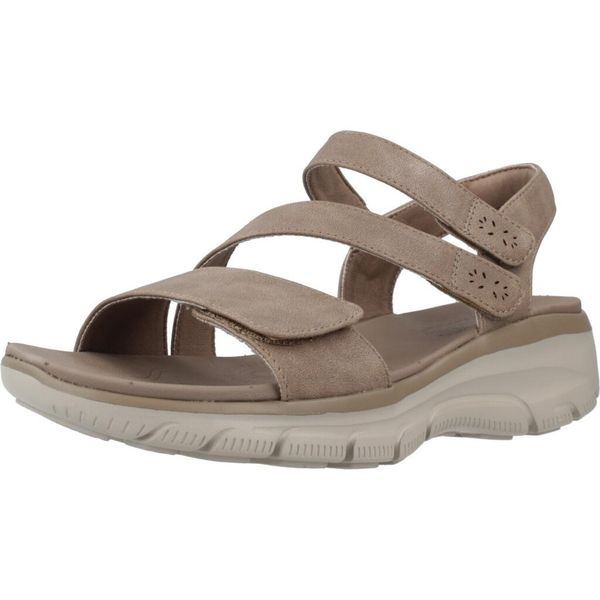 Sandały Skechers Model Easy Going Kolor Brązowy. Brązowe sandały damskie Skechers, bez wzorów, z syntetyku, bez obcasa, bez zapięcia. Za 242.99 zł.