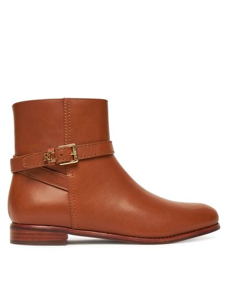 LAUREN RALPH LAUREN Botki Brooke Bt 2 802974382001 Brązowy. Brązowe botki damskie Lauren Ralph Lauren, ze skóry, bez obcasa, na płaskiej podeszwie, bez zapięcia. Za 1,019.00 zł.