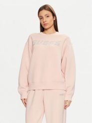 Guess Bluza V4BQ15 K7UW2 Różowy Regular Fit. Czerwone bluzy damskie Guess, s, z aplikacjami, z wiskozy, bez kaptura. Za 219.99 zł.