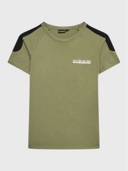 Napapijri T-Shirt NP0A4H2Y D Zielony Regular Fit. Zielone t-shirty i koszulki chłopięce Napapijri, bez wzorów, z bawełny, bez kołnierzyka, bez ramiączek. Za 199.99 zł.