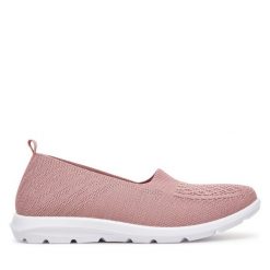 Półbuty JENNY. Czerwone półbuty damskie Jenny, bez wzorów, bez obcasa, na płaskiej podeszwie, bez zapięcia. Za 69.99 zł.