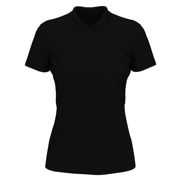 Damska Koszulka Polo Lux. Czarne koszulki damskie Stedman, bez wzorów, bez kołnierzyka, bez ramiączek. Za 95.99 zł.