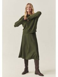 TATUUM Spódnica "Satini" w kolorze khaki rozmiar: 42. Brązowe spódnice damskie TATUUM, na co dzień, bez wzorów, midi. Za 101.94 zł.