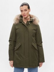Woolrich Kurtka puchowa Arctic Raccoon CFWWOU0538FRUT0001 Zielony Regular Fit. Zielone kurtki damskie Woolrich, xl, bez wzorów, z puchu, bez kaptura. Za 3,999.00 zł.