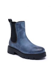 Foreverfolie Botki w kolorze niebieskim rozmiar: 40. Niebieskie botki damskie Foreverfolie, bez obcasa, bez zapięcia. Za 144.92 zł.