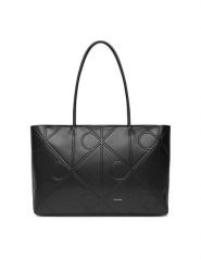 Calvin Klein Torebka LV04F3196G Czarny. Czarne torebki klasyczne damskie Calvin Klein, ze skóry, bez dodatków. Za 879.99 zł.