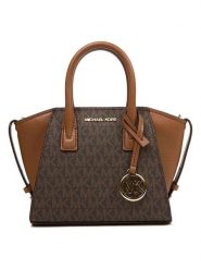 Michael Kors Torebka w kolorze ciemnobrązowym - 23 x 16 x 9 cm rozmiar: onesize. Brązowe torebki klasyczne damskie Michael Kors, z materiału, przez ramię, bez dodatków. Za 630.99 zł.