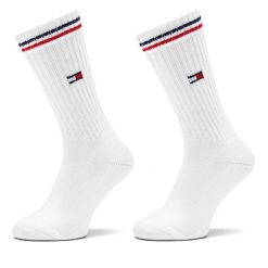 Skarpety długie Tommy Hilfiger. Białe skarpetki damskie Tommy Hilfiger, bez wzorów. Za 59.99 zł.