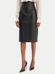 Bardot Spódnica z imitacji skóry Henley 60225SB Czarny Slim Fit. Czarne spódnice damskie Bardot, bez wzorów, ze skóry. Za 489.99 zł.