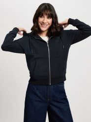 Cross Jeans Bluza w kolorze granatowym rozmiar: XL. Niebieskie bluzy damskie Cross Jeans, xl, bez wzorów, z bawełny, bez kaptura. Za 122.96 zł.