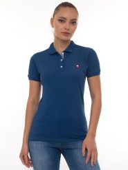 SIR RAYMOND TAILOR Koszulka polo "Angie" w kolorze granatowym rozmiar: L. Niebieskie bluzki damskie Sir Raymond Tailor, l, bez wzorów, z bawełny, bez kołnierzyka, bez ramiączek. Za 123.25 zł.