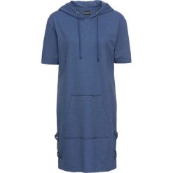 Sukienka shirtowa ze sznurowaniem: must have bonprix jasny indygo melanż. Niebieskie sukienki damskie bonprix, melanż. Za 79.99 zł.