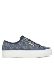 Calvin Klein Jeans Sneakersy Vulc Flatf Jacquard YW0YW01965 Granatowy. Niebieskie obuwie sportowe damskie Calvin Klein Jeans, z jeansu, bez zapięcia. Za 279.99 zł.