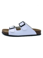 Billowy Klapki w kolorze białym rozmiar: 41. Białe klapki damskie Billowy, bez wzorów, z otwartym noskiem, bez obcasa, bez zapięcia. Za 123.82 zł.