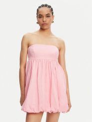 BARDOT Sukienka letnia 60006DB Różowy Regular Fit. Czerwone sukienki damskie Bardot, bez wzorów, bez ramiączek. Za 509.99 zł.