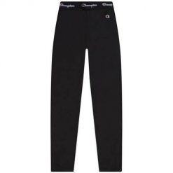 Spodnie sportowe damskie Champion Wmns Script Logo Waist Zip Detail. Czarne spodnie dresowe damskie Champion, m, bez wzorów, z dresówki. Za 175.00 zł.