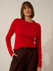 Just Cashmere Kaszmirowy sweter "Jane" w kolorze czerwonym rozmiar: M. Czerwone swetry klasyczne damskie Just Cashmere, m, z kaszmiru, bez kołnierzyka. Za 326.99 zł.