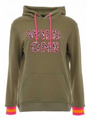 Zwillingsherz Bluza "Dorota" w kolorze khaki rozmiar: S/M. Brązowe bluzy damskie Zwillingsherz, m, bez wzorów, z bawełny, z kapturem. Za 221.95 zł.