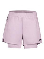 Rukka Szorty funkcyjne 2w1 "Makela" w kolorze jasnoróżowym rozmiar: 44. Różowe spodenki sportowe damskie Rukka, bez wzorów, outdoorowe. Za 85.95 zł.