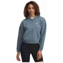 Bluza damska Under Armour Sport Terry FZ. Niebieskie bluzy damskie Under Armour, bez wzorów, bez kaptura. Za 190.55 zł.