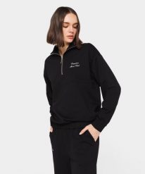 Bluza dla kobiet Carpatree Sports Club. Czarne bluzy damskie Carpatree, xl, bez wzorów, z bawełny, bez kaptura. Za 215.99 zł.