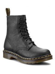 Dr. Martens Skórzane botki w kolorze czarnym rozmiar: 37. Czarne botki damskie Dr Martens, bez obcasa, bez zapięcia. Za 505.13 zł.