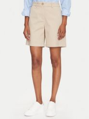 Gant Szorty materiałowe 4020119 Beżowy Regular Fit. Brązowe szorty damskie Gant, bez wzorów, z bawełny. Za 269.99 zł.