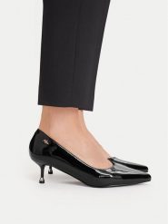 MEXX Czółenka EO-WS1315-02 Czarny. Czarne czółenka damskie Mexx, bez wzorów, z lakierowanej skóry, bez obcasa. Za 329.99 zł.