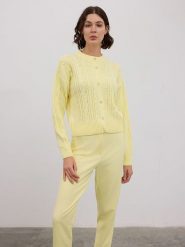 BGN Kardigan w kolorze żółtym rozmiar: 34. Żółte kardigany damskie BGN, bez wzorów, z wełny. Za 100.99 zł.