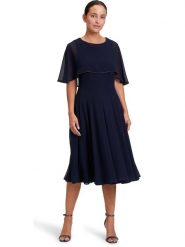 Vera Mont Sukienka w kolorze granatowym rozmiar: 42. Niebieskie sukienki damskie Vera Mont, bez wzorów, bez ramiączek. Za 245.38 zł.