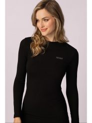 Spaio Koszulka termiczna "Merino" w kolorze czarnym rozmiar: S. Czarne koszulki damskie Spaio, s, bez wzorów, z materiału, bez kołnierzyka, bez ramiączek. Za 245.38 zł.