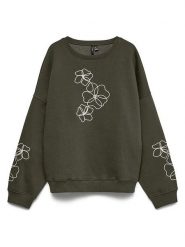Vero Moda Bluza w kolorze khaki rozmiar: XL. Brązowe bluzy damskie Vero Moda, xl, bez wzorów, z bawełny, bez kaptura. Za 149.95 zł.